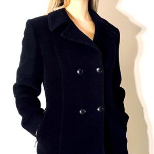 ENZO FUSCO cashmere dark navy overcoat from Italy